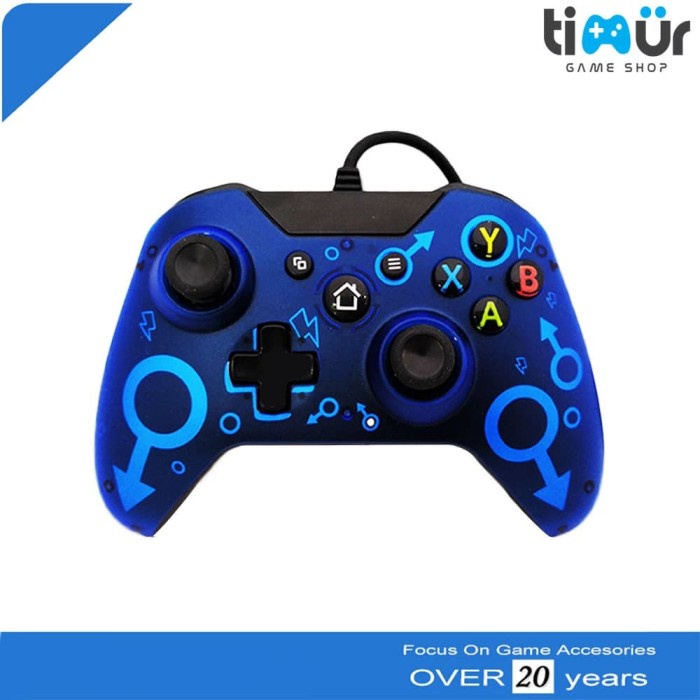 Jual Stik Stick Controller Xbox One Gamepad Pc Laptop Wired Warna Blue Original Original