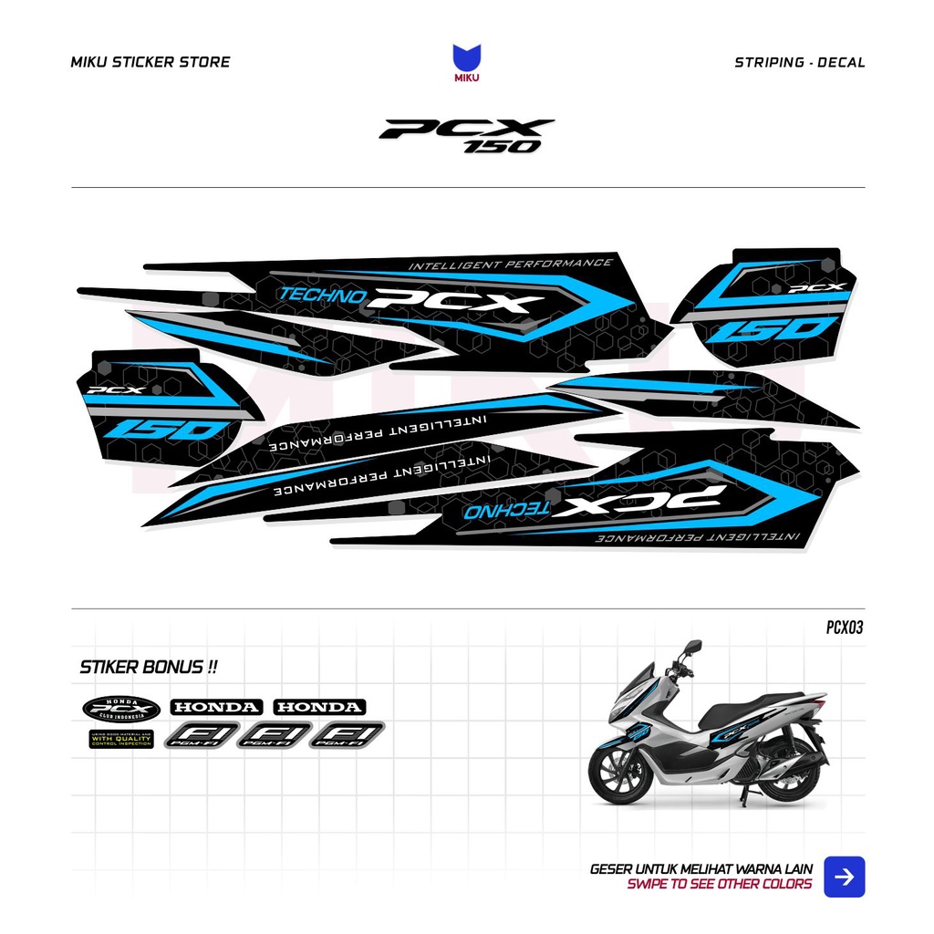 Jual STRIPING PCX 150 03 STICKER PCX 2017 2018 2019 2020 STIKER HONDA