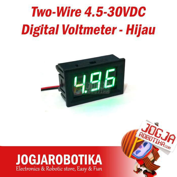 Voltmètre, DC 2.4V-30V Mini Voltmètre à Deux Fils 5 Couleurs, Pour Mesurer La Tension D
