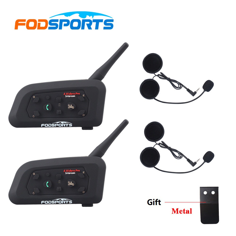 Jual Fodsports 2pc V6 Pro Moto Bluetooth 3.0 Helmet Headset