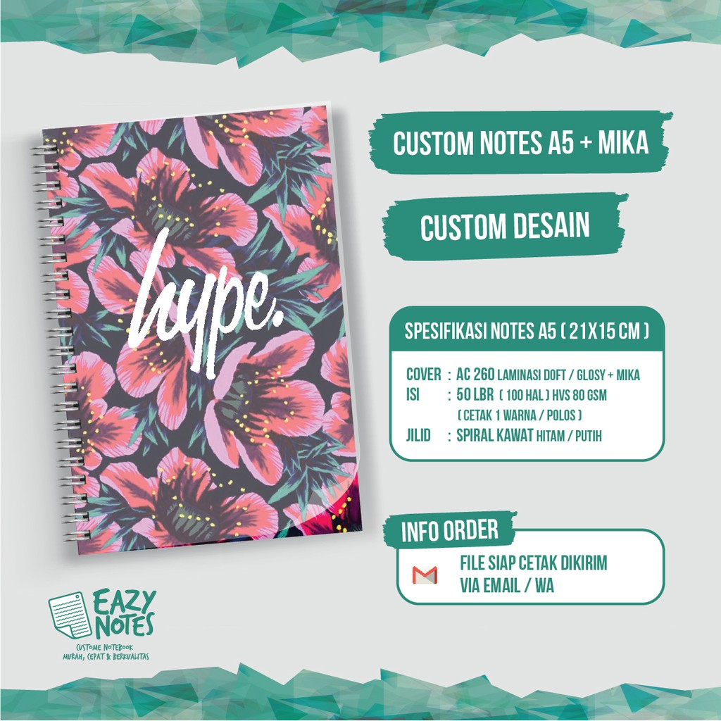 Jual NOTEBOOK CUSTOM A5 + 50 LEMBAR + MIKA | Shopee Indonesia