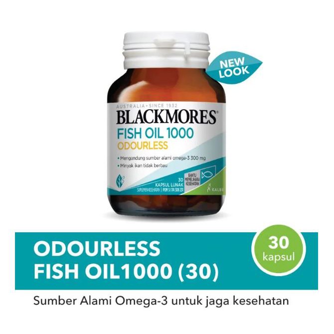 Jual Blackmores ODOURLESS FISH OIL 1000 mg isi 30 Kapsul Lunak