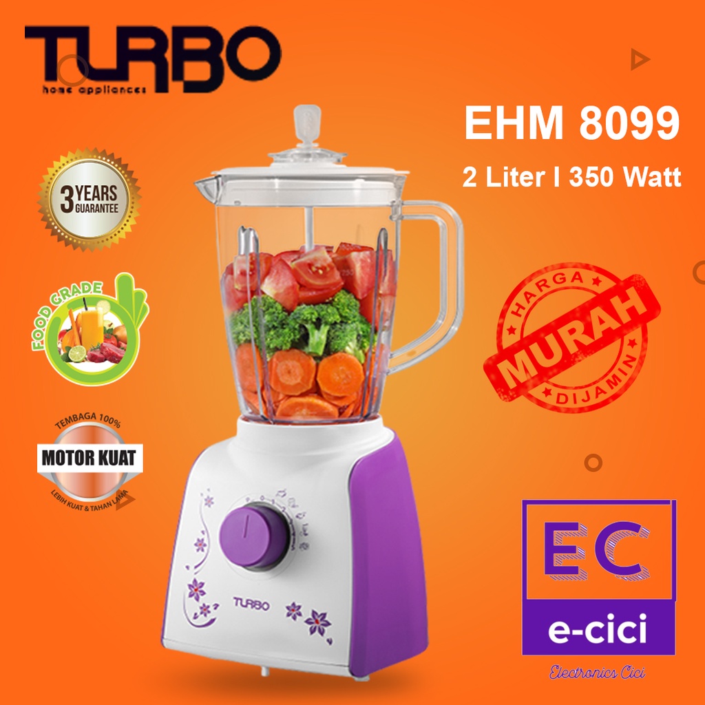 Jual Turbo 8099 Plastic Blender / Blender Plastik EHM8099/ Turbo