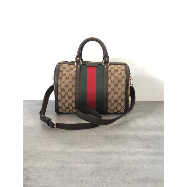 Tas Wanita Gucci Vintage Medium GG Boston Bag