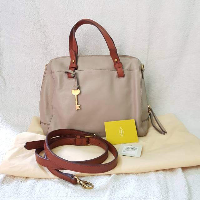 Fossil rachel sale satchel taupe