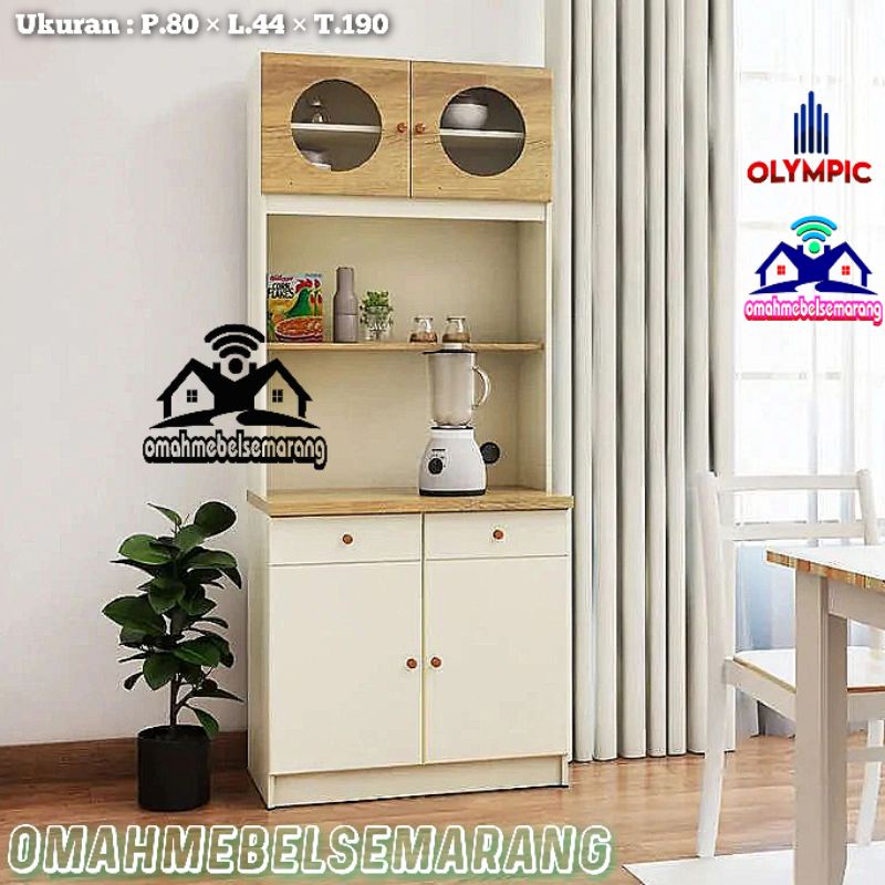 Jual Lemari Dapur 2 Pintu OLYMPIC KSC NAVIO 2D Kitchen Set Almari Rak Sayur Minimalis Shopee