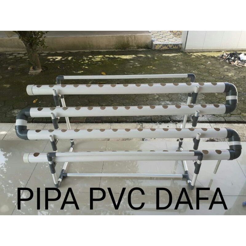 hidroponik set rak 2.5" 2meter semua 80 lubang