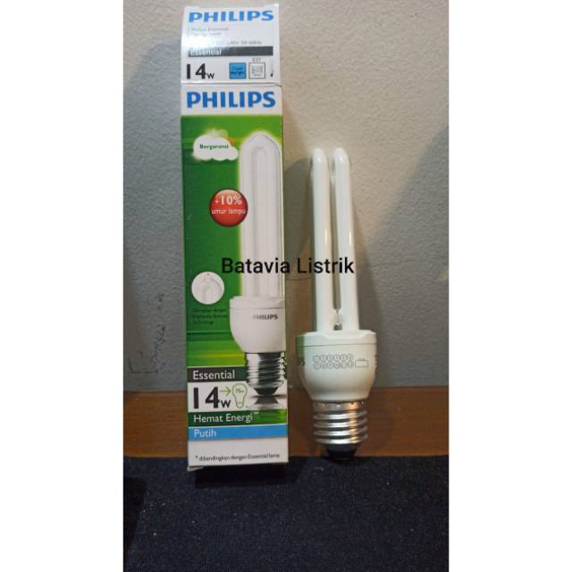 Jual Lampu Philips Essential 14 Watt E27 (Putih / Kuning) | Shopee ...