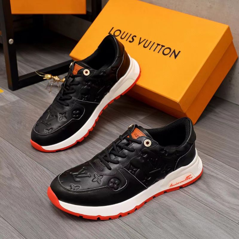 Jual SEPATU SNEAKERS PRIA LV HITAM KULIT TERBARU SSFDD24546E