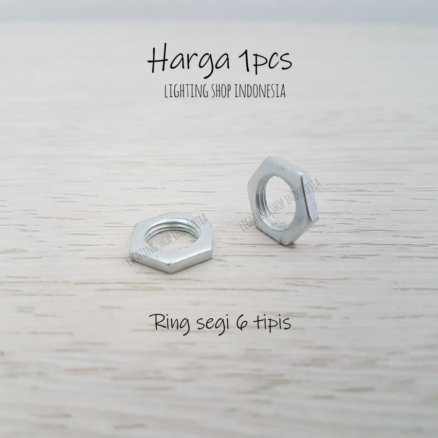 Jual Mur hex nut ring segi6 tipis segi enam 8mm segi 6 1 buah | Shopee ...