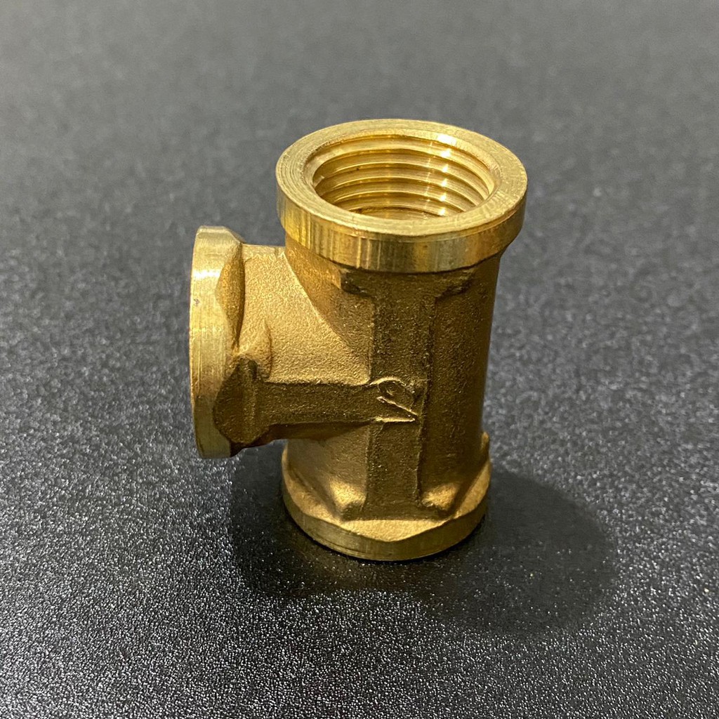 Jual Nepel T KUNINGAN 1/2 GJ303-kran air Tee shower brass fitting pipa ...