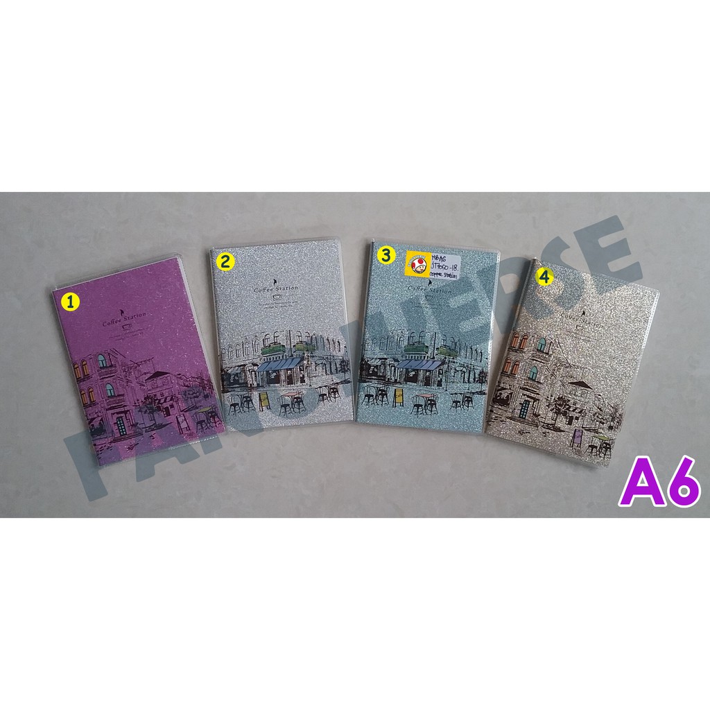 Jual Notebook A6 Glitter Cafe JT705018 / Agenda Diary Notes Buku