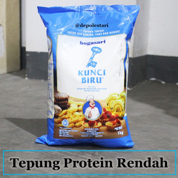 Jual Tepung Protein Rendah Kunci Biru 1kg | Shopee Indonesia