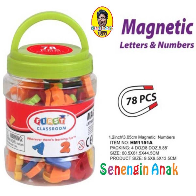 Jual Huruf Angka Magnet pakai Toples isi 78 pcs Murah - SenenginAnak ...