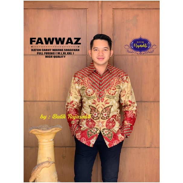 Jual FAWWAZ KEMEJA BATIK SOLO PRIA LENGAN PANJANG LAPIS FURING ATASAN ...