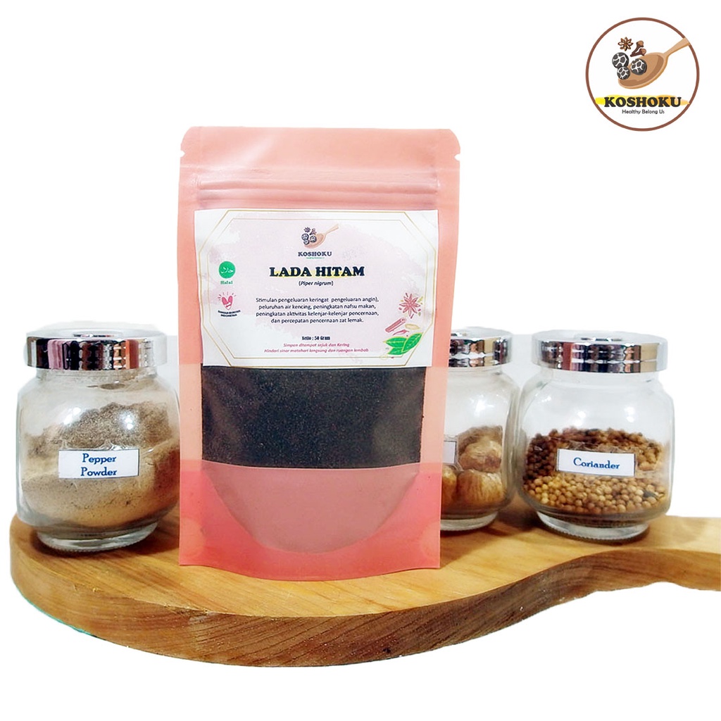 Jual Lada Hitam Bubuk 50 Gram Serbuk Merica Hitam Murni Original Black