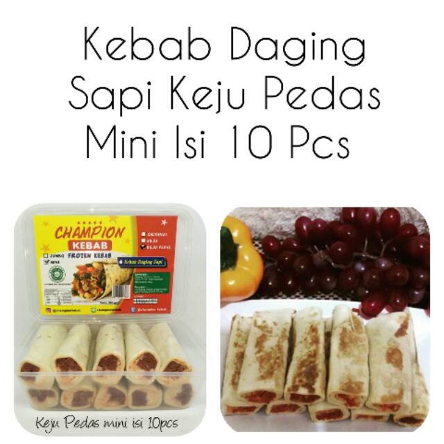 Jual KEBAB FROZEN SAPI KEJU PEDAS MINI ISI 10 PCS | Shopee Indonesia
