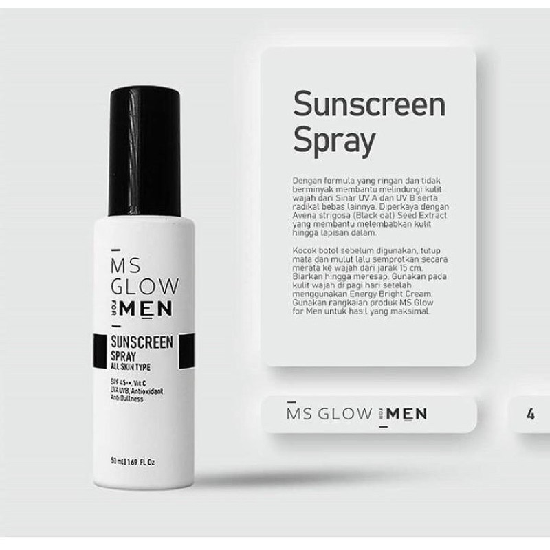 Jual Ms Glow Men Serum Men Energy Bright Cream Facial Wash Men Sunscreen Men Ms Glow