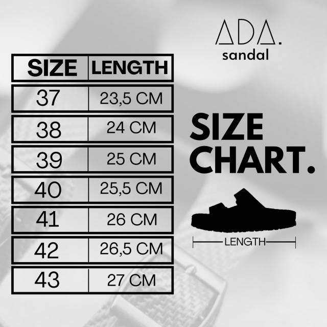 Size chart sendal new arrivals