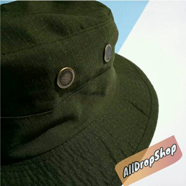 Jual Topi Rimba Polos bahan ripstok dewasa cocok buat pergi ke gunung ...