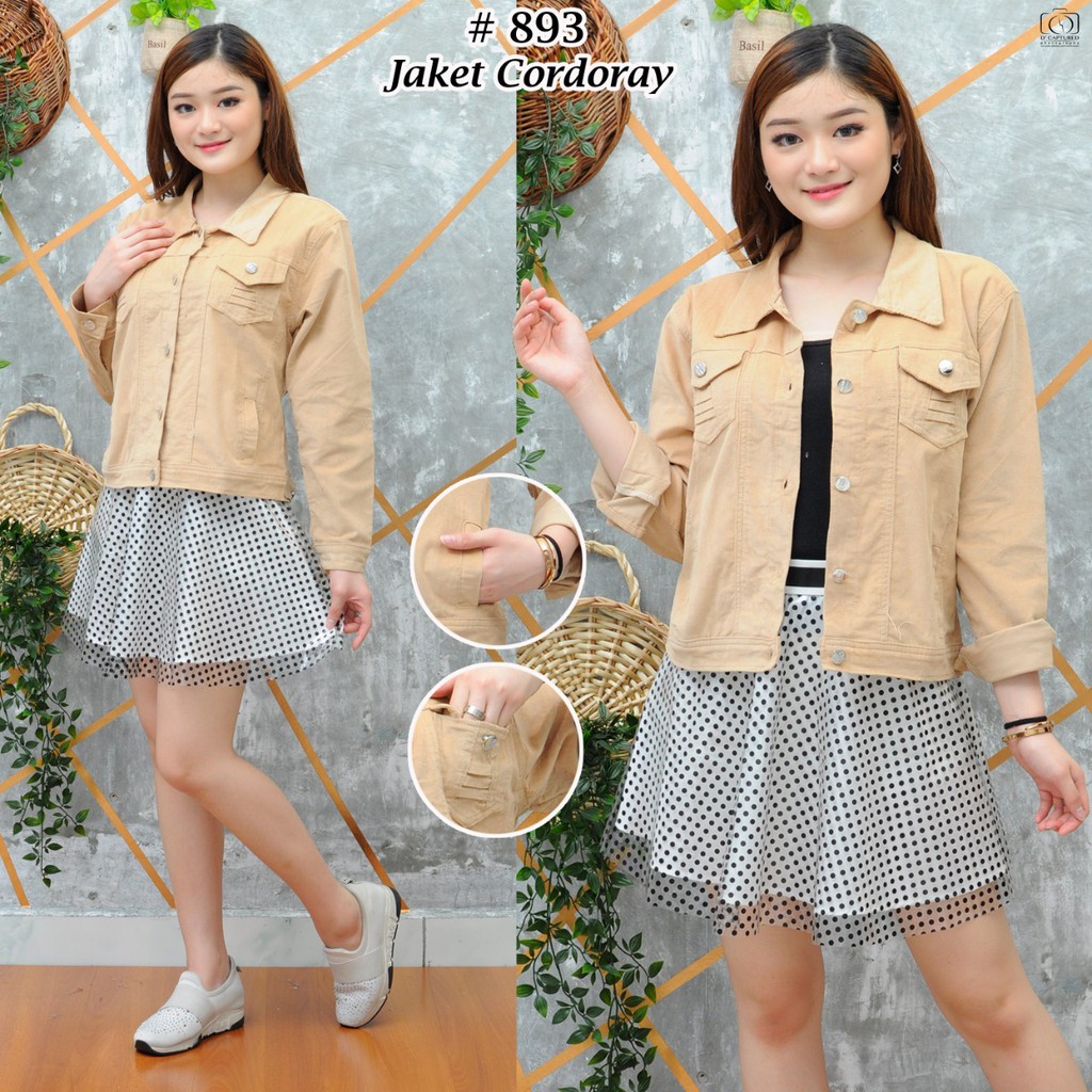 Jual MC girl - Jaket Codoray Warna Krem Wanita / Jaket Kodorai Colour ...