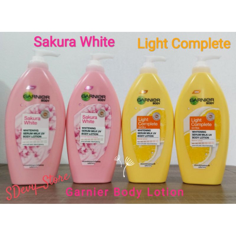 Jual Garnier Sakura White Body Serum Milk UV Lotion 400ml Garnier