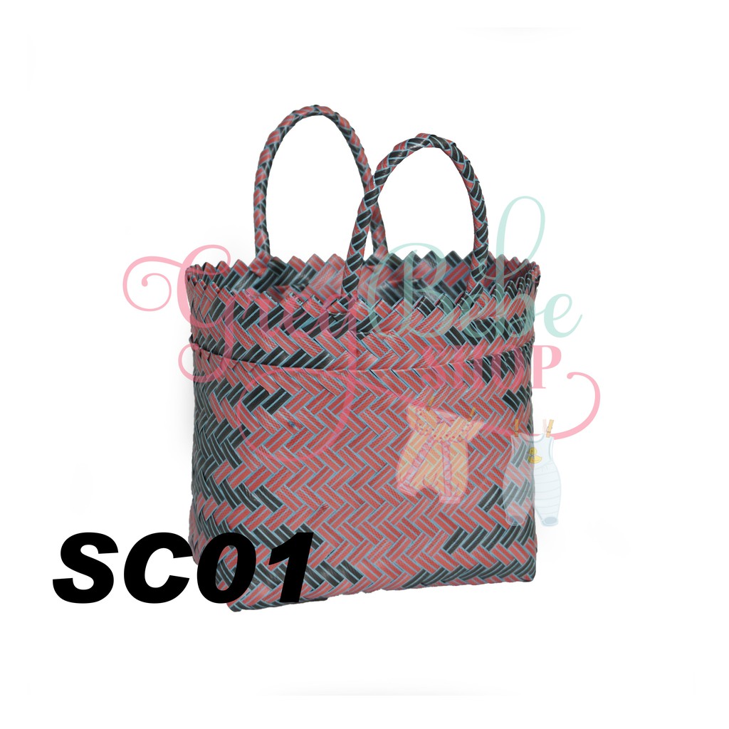 Jual Tas Keranjang Anyaman Plastik Kecil Size S Tas Pasar Shopee Indonesia 2229