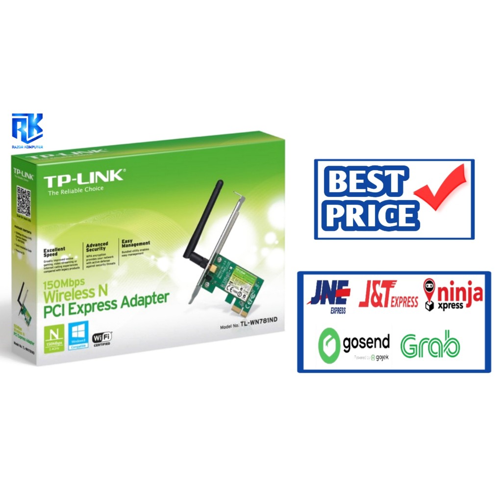Jual TP - Link 150 Mbps Wireless N PCI Express Adapter - TL-WN781ND ...