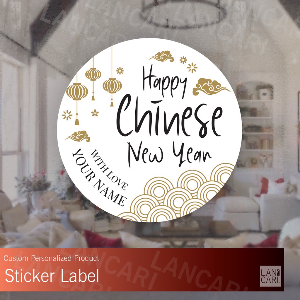 Jual Stiker Label Chinese new year imlek undangan amplop custom ...