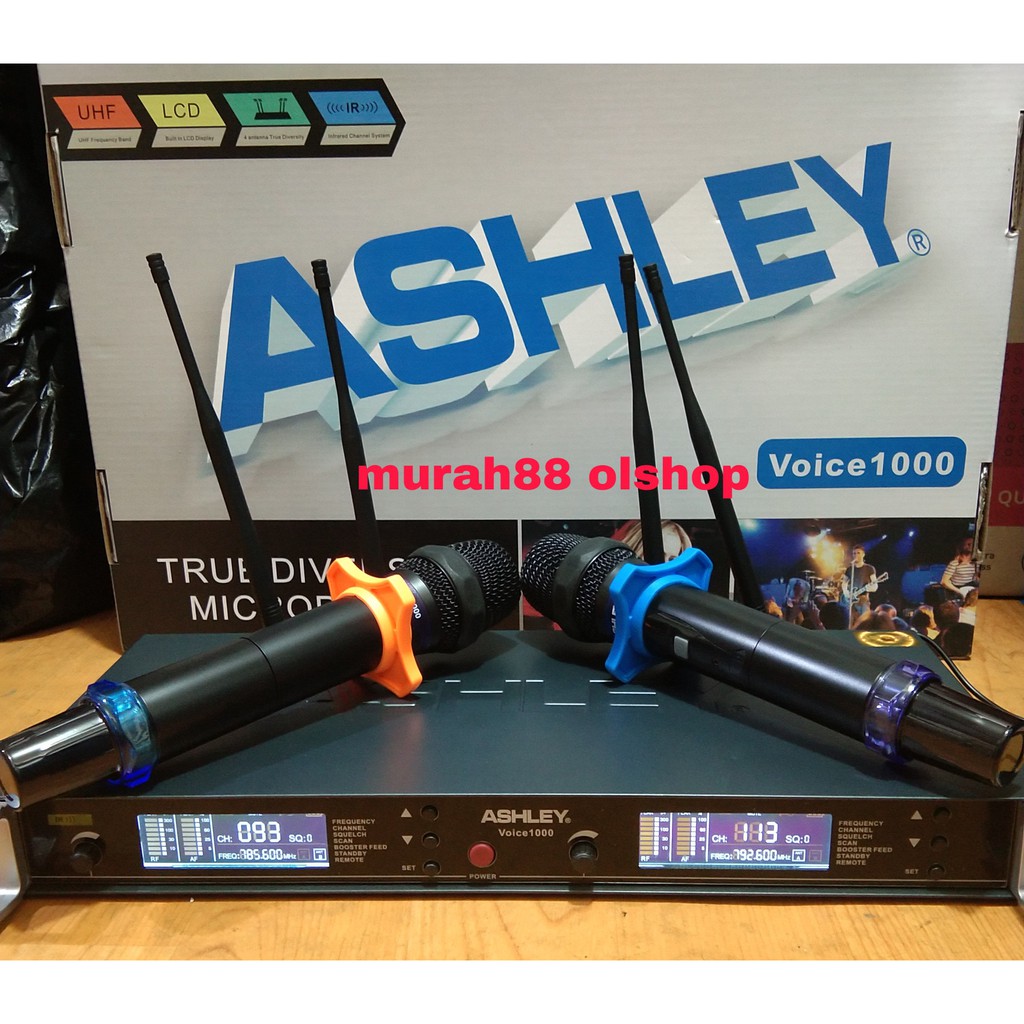 Jual MIC ASHLEY VOICE 1000 MICROPHONE WIRELESS ASHLEY ORIGINAL new 4