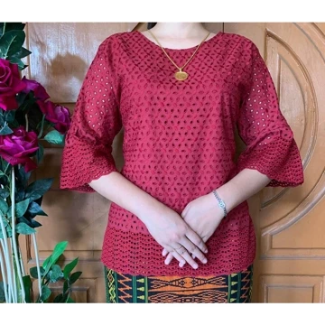 Df Blus Katun Bolong Full Furing Atasan Katun Bangkok