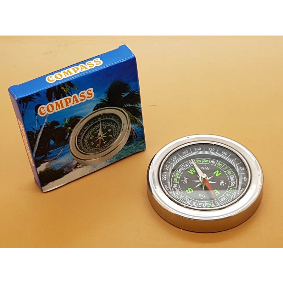 Jual Kompas Kecil Dia 75mm (Compass, penunjuk arah mata angin) | Shopee ...