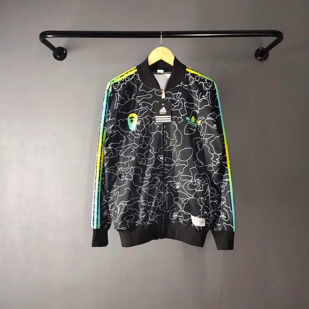JAKET TRACKTOP ADIDAS X BAPE JAKET TRACKTOP ADIDAS MIRROR FULL PRINTING JAKET OLAH RAGA BISA COD