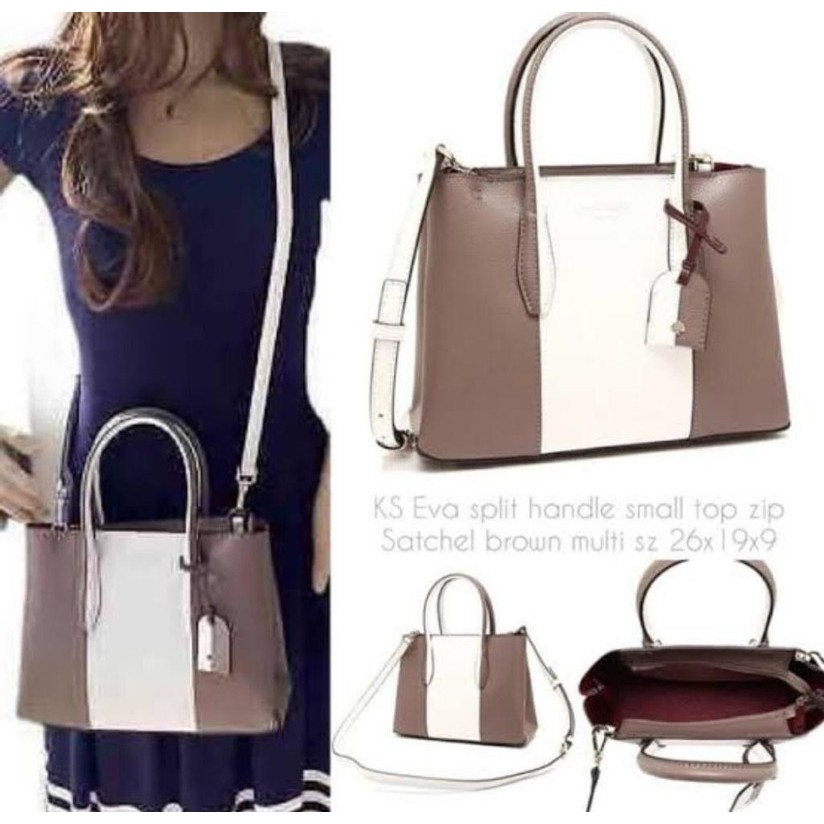 Eva split handle small top zip satchel hot sale