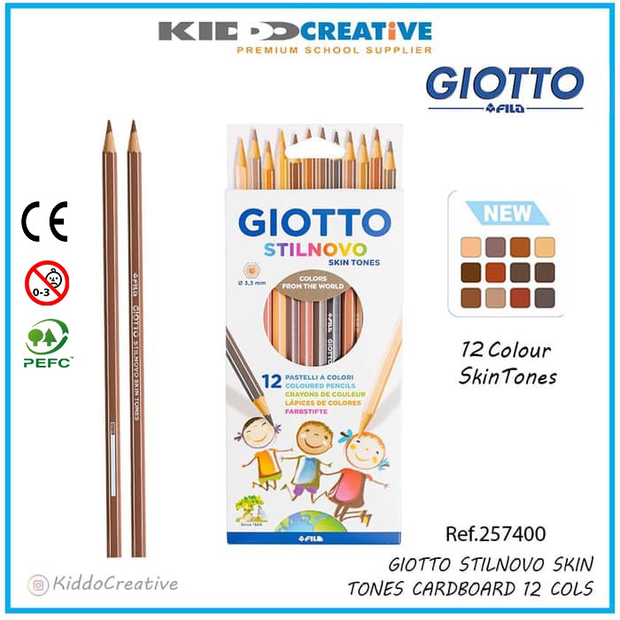 Jual GIOTTO STILNOVO SKIN TONES CARDBOARD 12 COLS