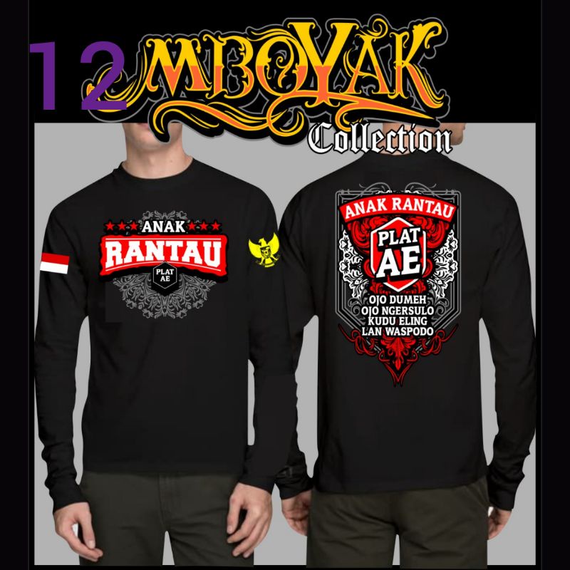 Jual kaos anak rantau/kaos lengan panjang/kaos distro/kaos ngawi ...