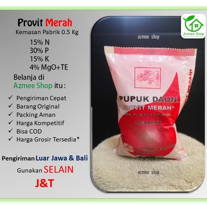 Jual PUPUK MEROKE PROVIT MERAH NPK DAUN 500 GR | Shopee Indonesia