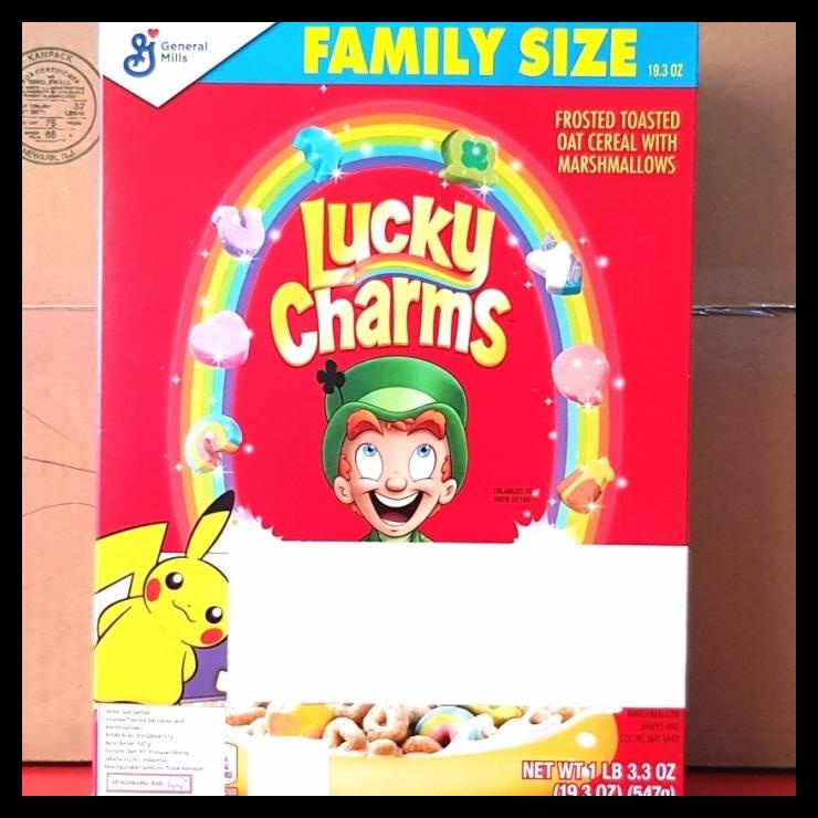 Jual WOOWW READY !!! GENERAL MILLS LUCKY CHARMS OAT CEREAL WITH MARSHMALLOW 297GRNON HALAL SALE