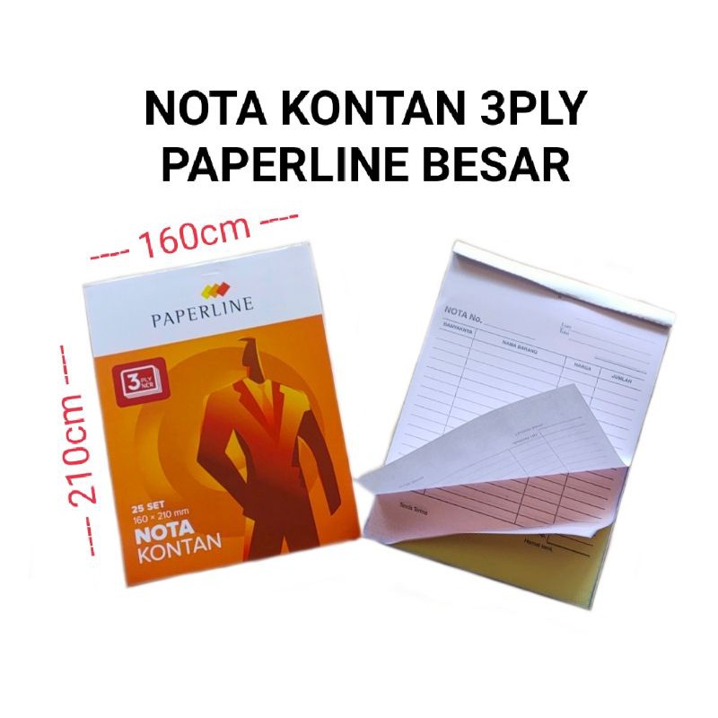 Jual Buku Nota Kontan Paperline Besar 3 Ply Ncr Nota Kontan 3 Rangkap