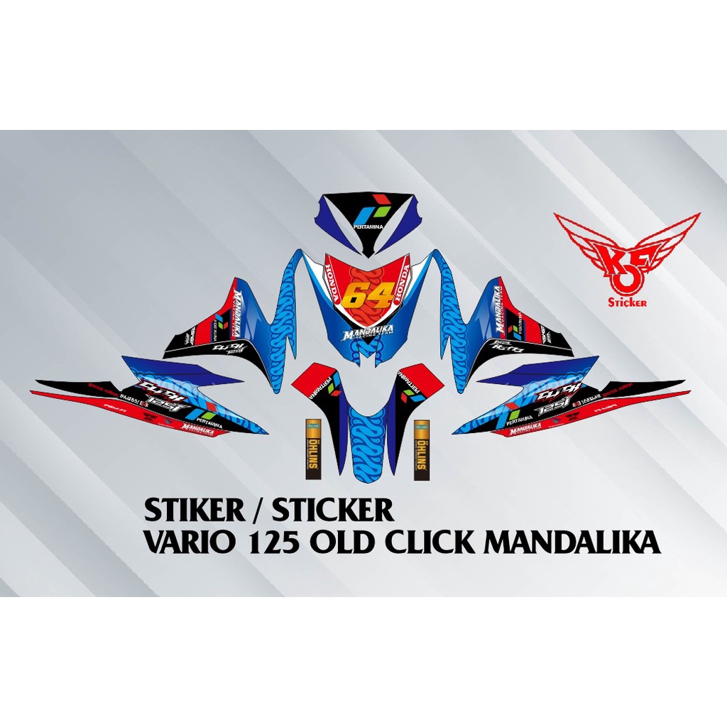 Jual DECAL STIKER / STICKER HONDA VARIO 125 OLD LIST CLICK MANDALIKA