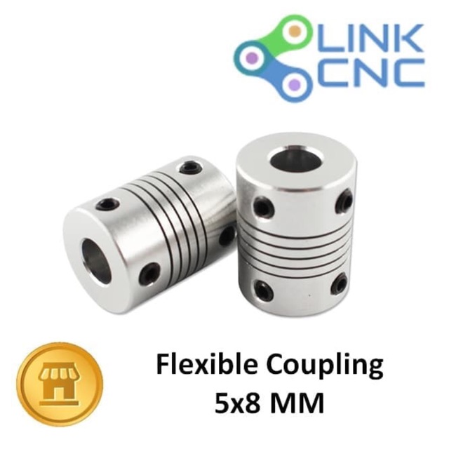 Jual Flexible Coupling 5x8 mm D19 L25 Coupler Alumunium | Shopee Indonesia