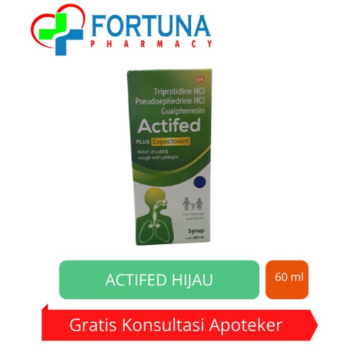 Jual Actifed Plus Expectorant Hijau 60 Ml Shopee Indonesia 1082