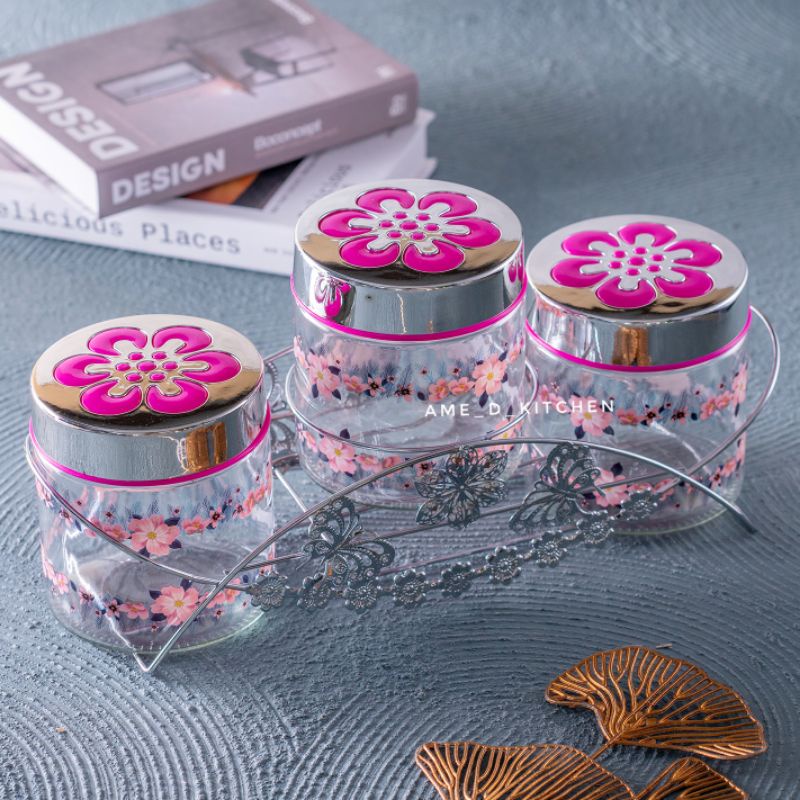 Jual New Toples Set Lebaran Kaca Isi 3 Bunga Pink Rak Stenliss Shopee Indonesia 7393