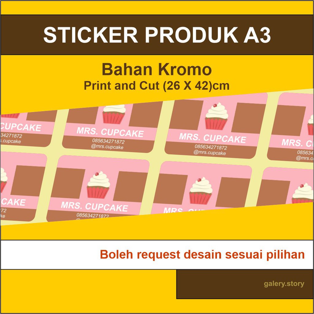 Jual Cetak Plus Cutting Sticker Label Kromo A Untuk Makanan Kemasan Shopee Indonesia