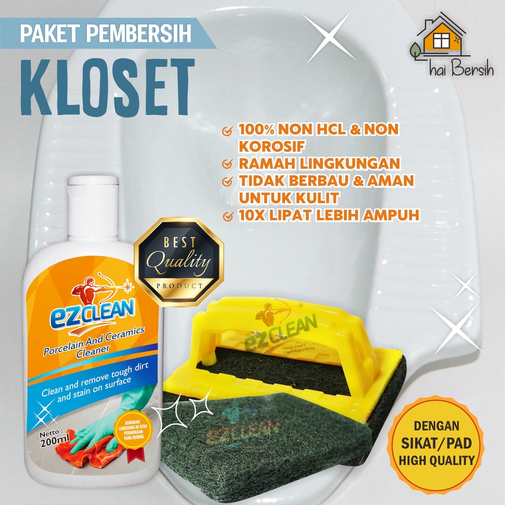 Jual Ezclean Paket Pembersih Kerak Toilet Kloset Wastafel Porcelain