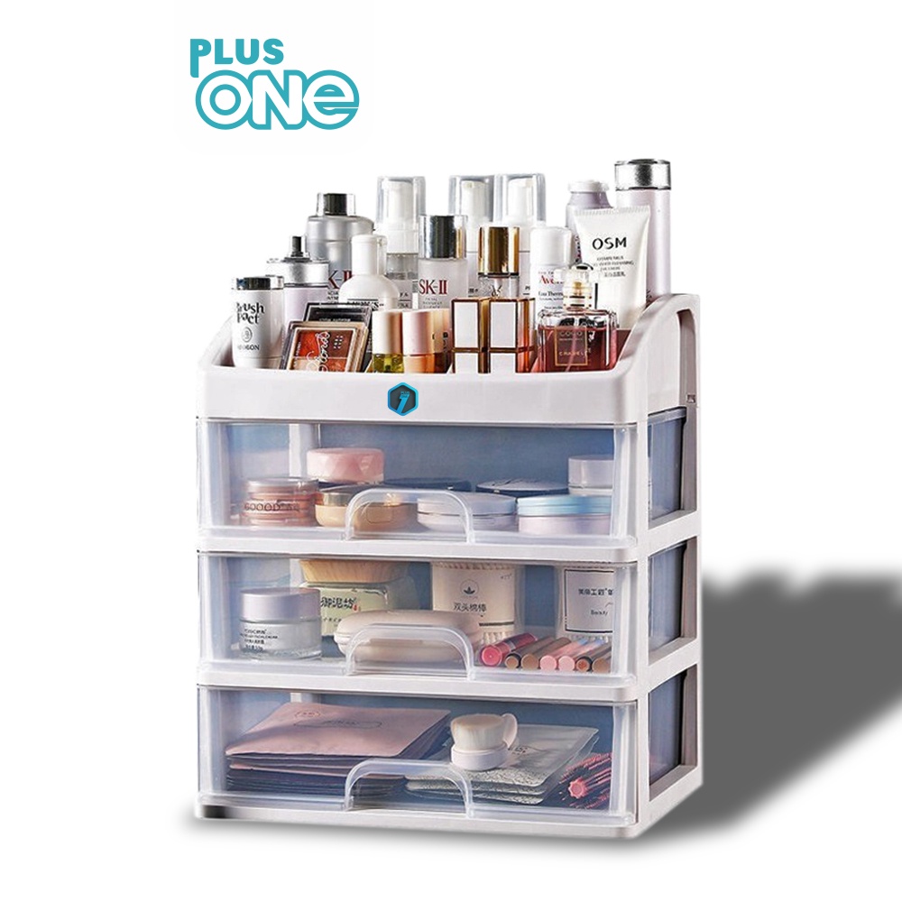 Jual Plus One Rak Kosmetik Serbaguna / Laci Kosmetik Plastik 3 Susun ...
