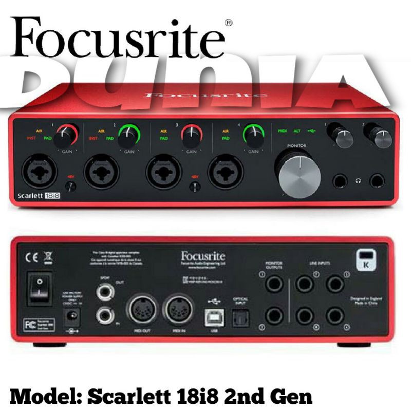 Jual Focusrite Scarlett 18i8 2nd Gen USB Audio Interface Original