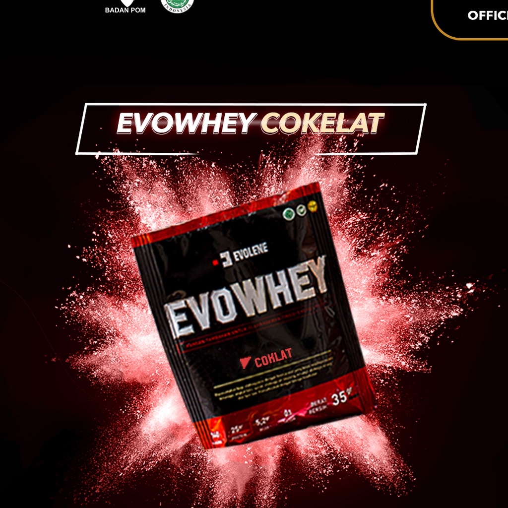 Jual Evowhey Coklat SACHETAN Suplemen fitness Defisit kalori Susu ...