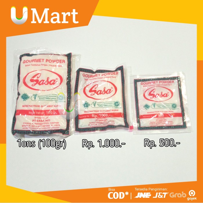 Jual U Mart - Sasa 100 Gram Micin Penyedap Rasa MSG 1ons | Shopee Indonesia