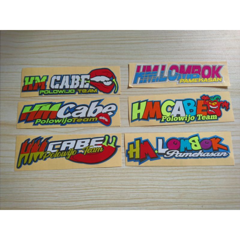 Jual hm cabe hm lombok sticker cutting nyala (harga per biji) | Shopee ...
